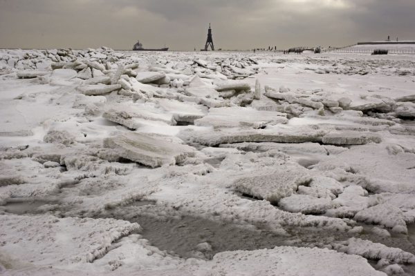 So viel Eis im Wattenmeer im Winter ist sehr selten